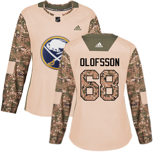Adidas Sabres #68 Victor Olofsson Camo Authentic 2017 Veterans Day Women's Stitched NHL Jersey
